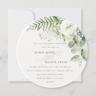 Convites Fern Eucalyptus Greenery Festa de noivado Foliage