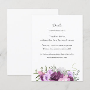 Convites Ferraduras e Flores Roxas