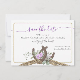 Convites Ferraduras Florais Salve a data com foto