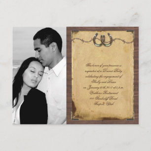 Convites Ferraduras rústicas do país que Wedding o noivad