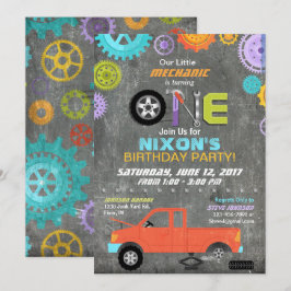 Convites Ferramentas de engrenagens mecânicas de carro Aniv