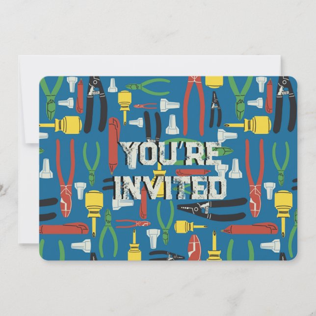 Convites Ferramentas elétricas do comércio (Frente)