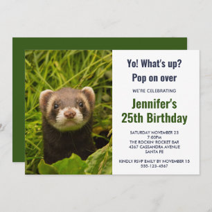 Convites Ferreto castanho-bonito na grama