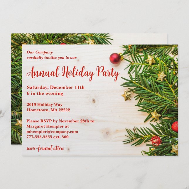 Convites FEST Foliday Party (Frente/Verso)