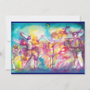 Convites FESTA À FANTASIA, Máscaras de Mardi Gras, Dança, M