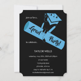 Convites Festa à vontade! Blue2