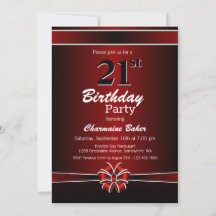 Festa aniversário de 21 anos Negra e Vermelha