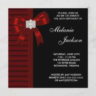 Convites Festa aniversário de 30 anos de Arcos Vermelhas Ne