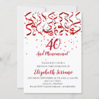 Festa aniversário de 40 anos De Fita Vermelha E Co