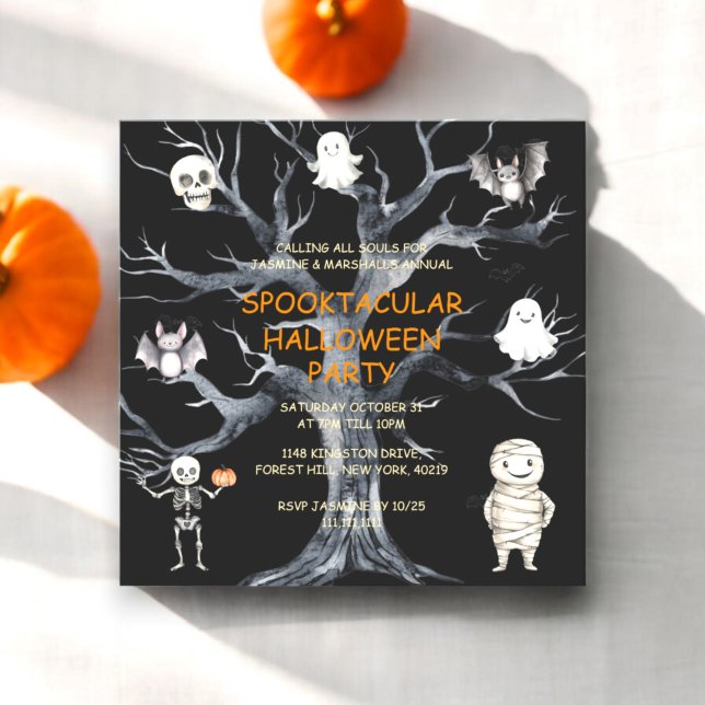 Convites Festa anual de Dia da Família (halloween costume party invitation , modern cute and ideal for kids)
