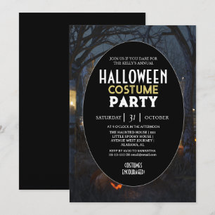 Convites Festa Anual de Fantasias de Halloween da Floresta