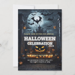 Convites Festa Anual de Pumpkin Carving Party Halloween Inv