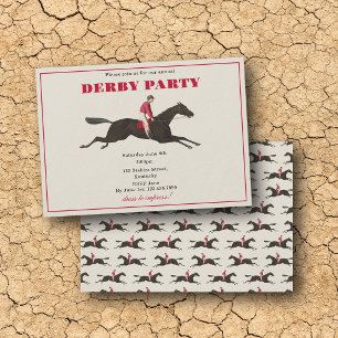 Convites Festa Anual do Derby Cavalo Equino Corrida