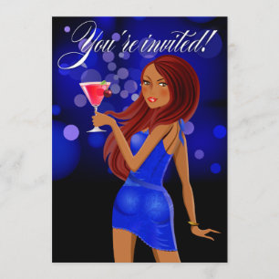 Convites Festa azul do Partido para Qualquer Propósito