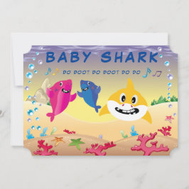 Convites Festa 🦈 Bebê de Aniversário Festa do Oceano Tubar