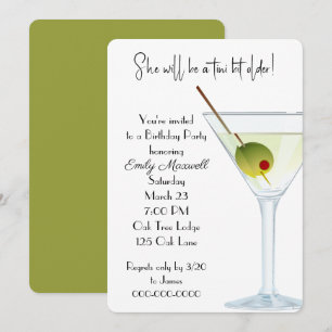 Convites Festa Birthday Martini Em Branco