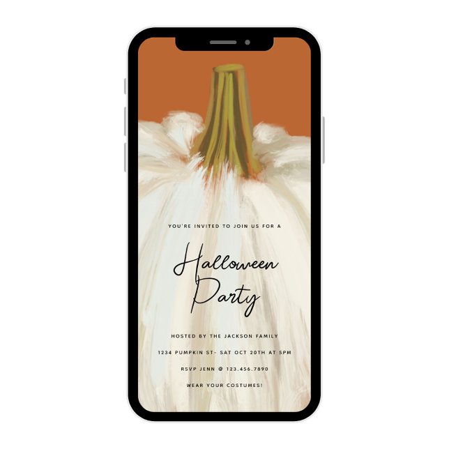 Convites Festa Branca de Abóbora (Criador carregado)