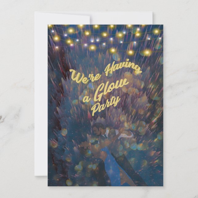 Convites Festa Brilhante para o Homem de 18 anos, ou Mulher (Frente)