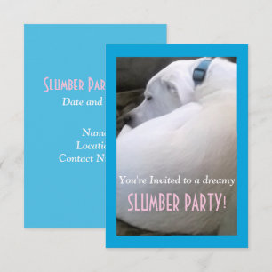 Convites Festa Cachorro Branco Dormindo Cachorro Festa do C