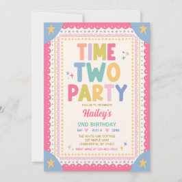 Convites Festa Caprichosa Menina 2 Anos Time Two Party