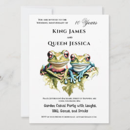 Convites Festa Casual do Jardim de Casal de 10 Anos de Casa