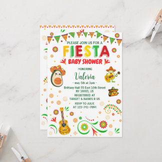 Convites festa chá de fraldas mexicano