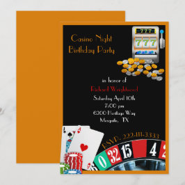 Convites Festa Colorida Noturna de Casino