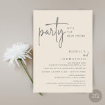 Convites Festa Com Os Recém-Casados, Janto De Casamento<br><div class="desc">Elegantemente anuncie sua alegria para sempre com nosso cartão de convite para celebração de elopementos de casamento, "Festa com os recém-casados". Personalizado para casais continuando sua história de amor, este convite atinge um equilíbrio perfeito de sofisticação e charme, estabelecendo a cena de um evento inesquecível. Com um design de escrita...</div>