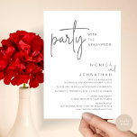 Convites Festa Com Os Recém-Casados, Janto De Casamento<br><div class="desc">Elegantemente anuncie sua alegria para sempre com nosso cartão de convite para celebração de elopementos de casamento, "Festa com os recém-casados". Personalizado para casais continuando sua história de amor, este convite atinge um equilíbrio perfeito de sofisticação e charme, estabelecendo a cena de um evento inesquecível. Com um design de escrita...</div>