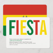 Festa: Convites: Bolívia: Bandeira Boliviana