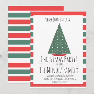 Convites Festa da Árvore de Natal Reunião de Família de Nat