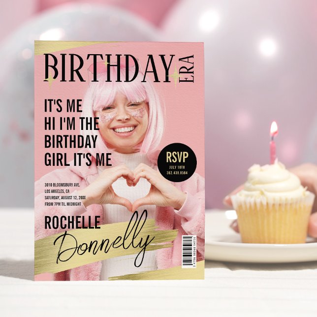 Convites Festa da Era de Aniversário do Cobrir da Revista F (Criador carregado)