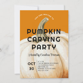 Convites Festa da Família de Carvões de Abóbora do Hallowee