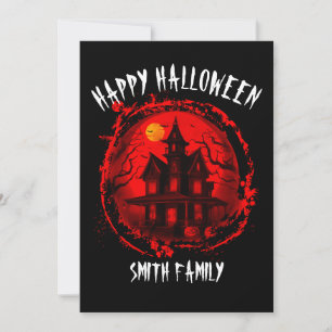 CONVITES FESTA DA FAMÍLIA HUNTED HOUSE HALLOWEEN PERSONALIZ