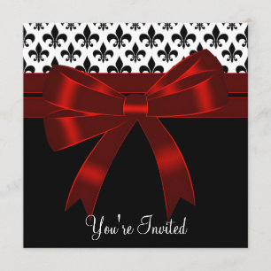 Convites Festa da Fleur De Lis Preta
