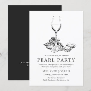 Convites Festa da Pérola Ensaios Festa Estilo Minimalista