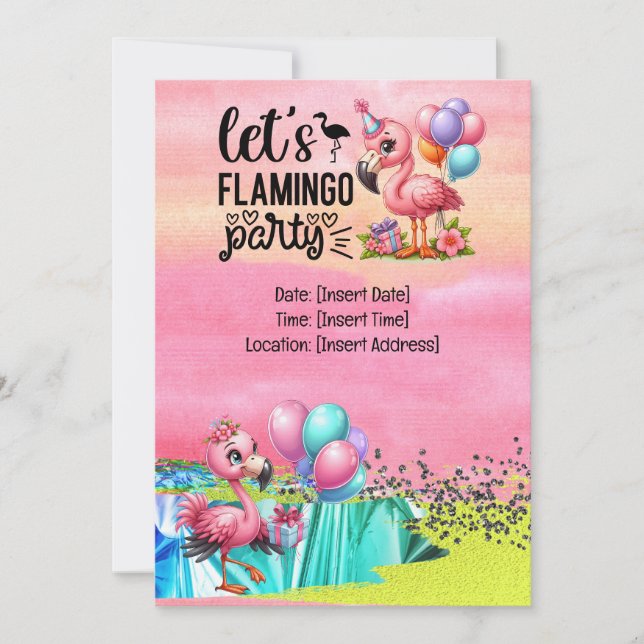 Convites Festa da Piscina do Flamingo! (Frente)