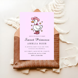 Convites Festa da Princesa Pato Rosa