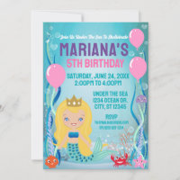 Festa da Princesa Sereia (cabelo loiro)