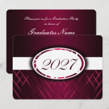 Festa da Turma de 2027 Burgundy e Branco