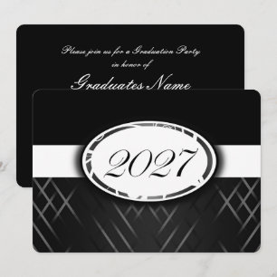 Convites Festa da Turma de 2027 Preto e Branco