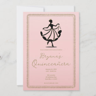 Convites Festa Dançante Princesa Ouro Preto Rosa
