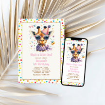 Festa de 1º Aniversário da Girafa She's a Wild One