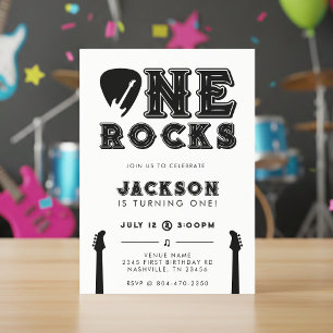 Convites Festa de 1º Aniversário da Púa de Guitarra One Roc