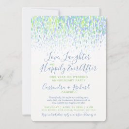 Convites Festa de 1º aniversário de casamento felizes para