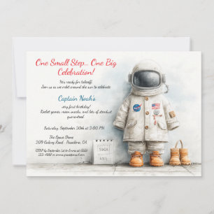 Convites Festa de 1º Aniversário do Astronauta Bebê