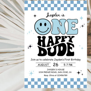 Convites Festa de 1º Aniversário do One Happy Dude