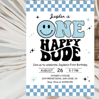Convites Festa de 1º Aniversário do One Happy Dude