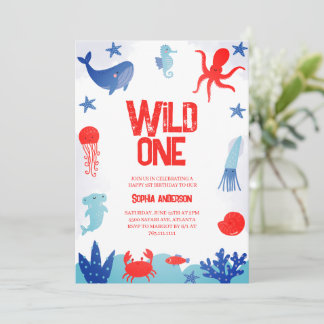 Convites Festa de 1º Aniversário Infantil Moderno debaixo d