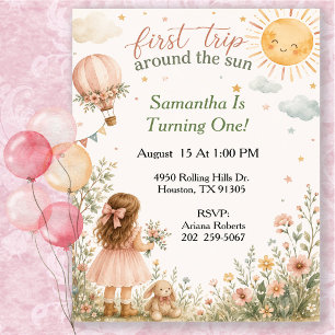 Convites Festa de 1º Aniversário Primeira Volta ao Sol